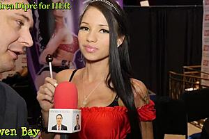 raven bay teaches andrea dipr� a blowjob lesson with spitting