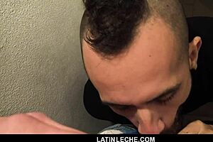 sexy latin twink gags on huge shaft