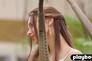 Perfect Big Tits Teen Model Gloria Sol Poses Naked Outdoor