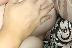 Man fucks his wife while camera focuses on her 42F natural tits.