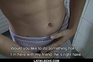 Uncut Latino Bareback Orgy in Gym Shower with Hairy Amateurs