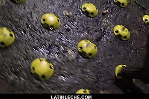 sexy latin twink gags on huge shaft