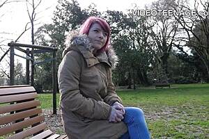 The skinny teen 18+ arrived for her casting, bent over in lingerie