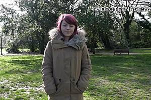 The skinny teen 18+ arrived for her casting, bent over in lingerie