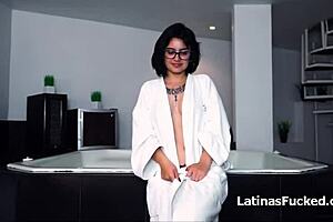 tattooed latina slut sucks big cock hard