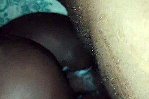 Thick Cumshot from Side Fuck Ebony Chick