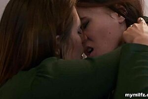 squirting lesbians bent over in doggystyle with toys and strapon 😈