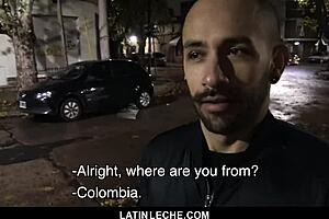 sexy latin twink gags on huge shaft