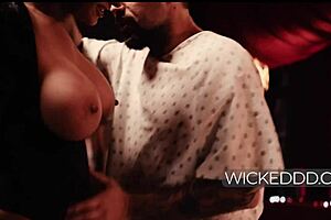 Big titty fuck with two guys