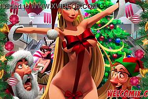 Naughty Christmas Orgy at the Mall Pleasure Mansion