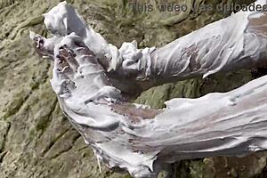 Foam feet fetish fun!