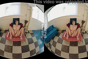 hotie yanks ryanne squirts hard with her vibrator, big tits bouncing