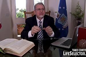 handling presidential tasks with my tits in a naughty way