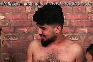 Yoga femdoms jerk lucky dude's cock in group HJ 😈