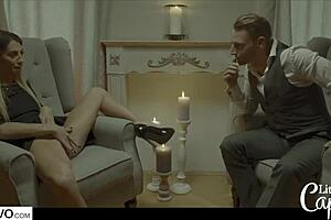 blonde wife megane lopez gets tied up in bondage by a stranger with a monster cock