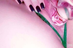 fucking my friend's latina girlfriend with glass dildo and pink pussy