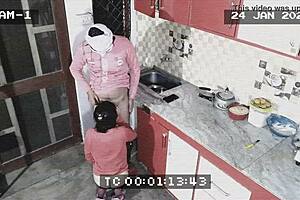 owner says, 'maid, suck it in the kitchen while we get caught'