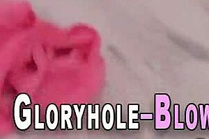 Ginger at Gloryhole Titfucks and Slams Big Black Cock