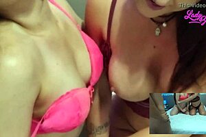 Lady Bel and two naughty ladies command your jerk off with blowjob instructions