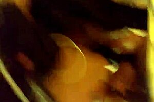 Masked amateur gives blowjob and receives cumshot on tits