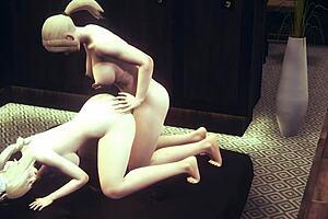 barbara gets handjob and fucked by futanari in genshin hentai