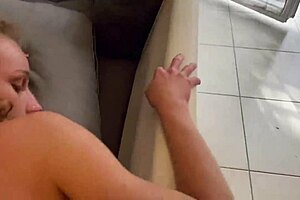 Shy Blonde masturbates and gets a creampie