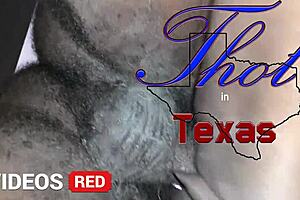 Hey, that ebony milf in texas is blowing and fucking a big black cock like a pro