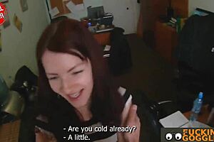 redhead barbara enjoys gentle office encounter