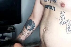 cute teen eagerly sucking cock