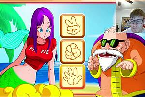 Master Roshi's behind the scenes monster maledom actions in Dragon Ball Kame Paradise