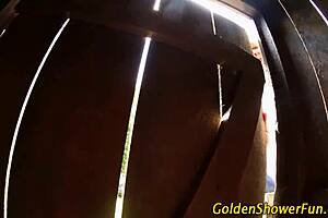 kinky chick loves jizz and piss play 😜