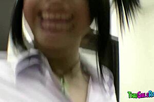 Small Tit Thai Sucks And Rides Cock Hard