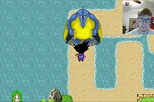 Master Roshi's behind the scenes monster maledom actions in Dragon Ball Kame Paradise