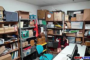 Audrey royal endures rough humiliation in doggystyle threesome, bent over and spreading in the office shop