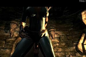In a 3D porn video, Jessica the Vault Girl gets pounded hard in jumpsuit