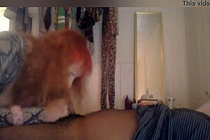 Transsexual Shemale Orally Devours Big Black Cock