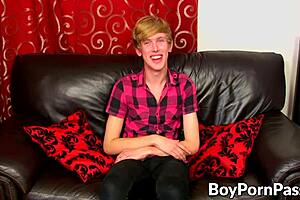 gorgeous gay austin ellis jacks off solo before interview