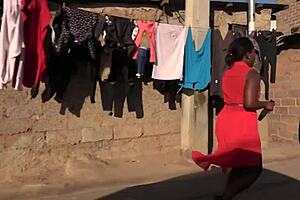 Cheating black milfs shower and lick pussy clean