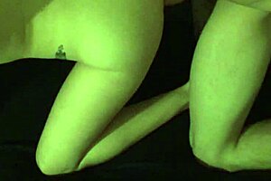 ashley rides rough in bed with her big tits bouncing