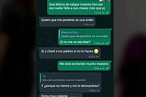 Whatsapp chat with teacher turns hot at night.