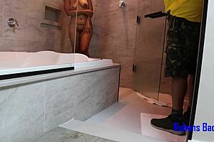 Latina sucks old man's cock