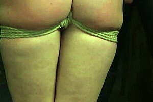 blonde babe undergoes subtle bondage training session