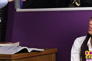 wanna see this 21yo cfnm slut get pounded doggystyle after sucking?