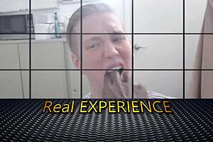 A nerdy queer sucks big black dick in gay casting