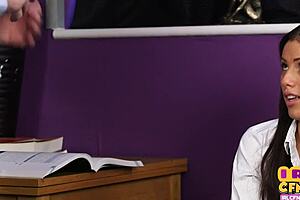 wanna see this 21yo cfnm slut get pounded doggystyle after sucking?