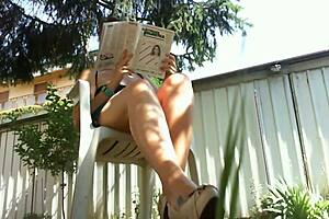 yo, come worship nicoletta's cute little 18+ feet in this public garden!