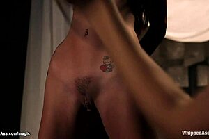 Oh, That Busty Blindfolded Ginger Dyke Is Getting Whipped!