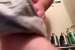 Katie's naughty pissing accident in the shower