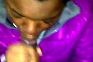 Ebony Bitch Gives Intense Blowjob