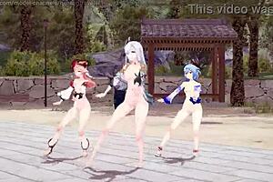 Genshin Impact MMD Gfriend - Rough Shenhe Ganyu Yanfei